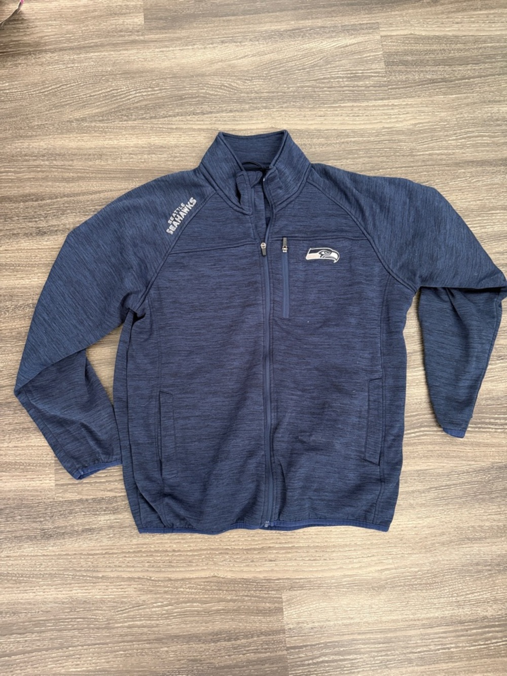 Seattle Seahawks Navy Heather Men’s L Full-Zip Jacket